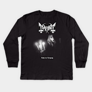 Mayhem Live in Leipzig | Black Metal Kids Long Sleeve T-Shirt